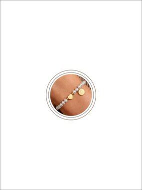 Heart Initial Charm Bracelet 14K Gold Plated Pearl Adjustable Gift